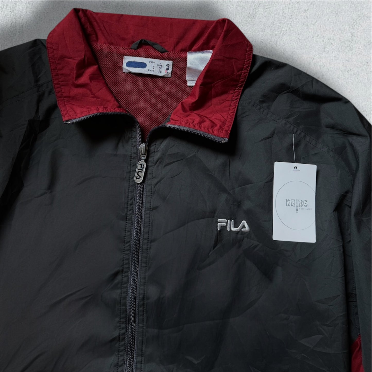 Grey And Red Fila Jacket