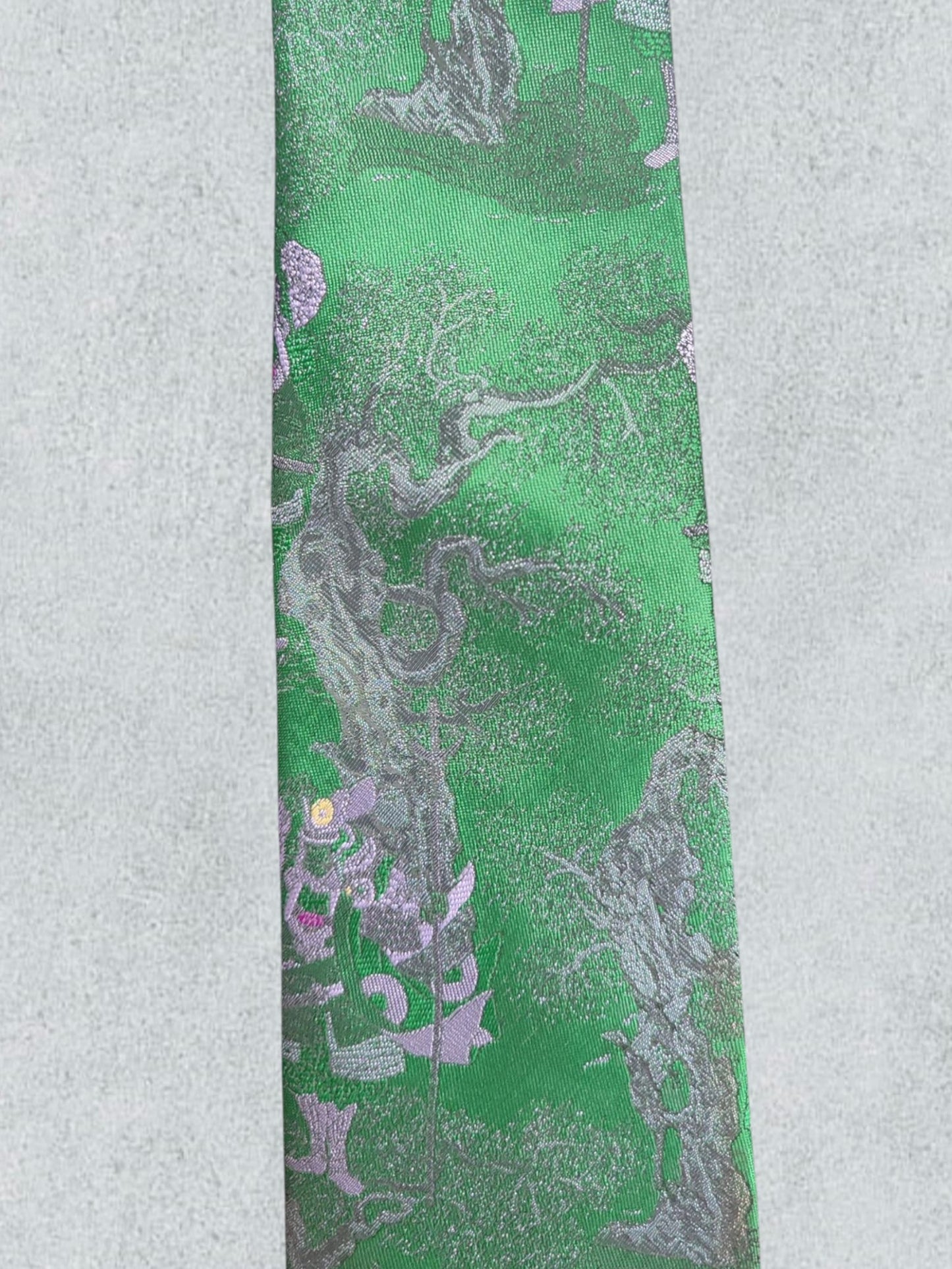 Green Floral Tie