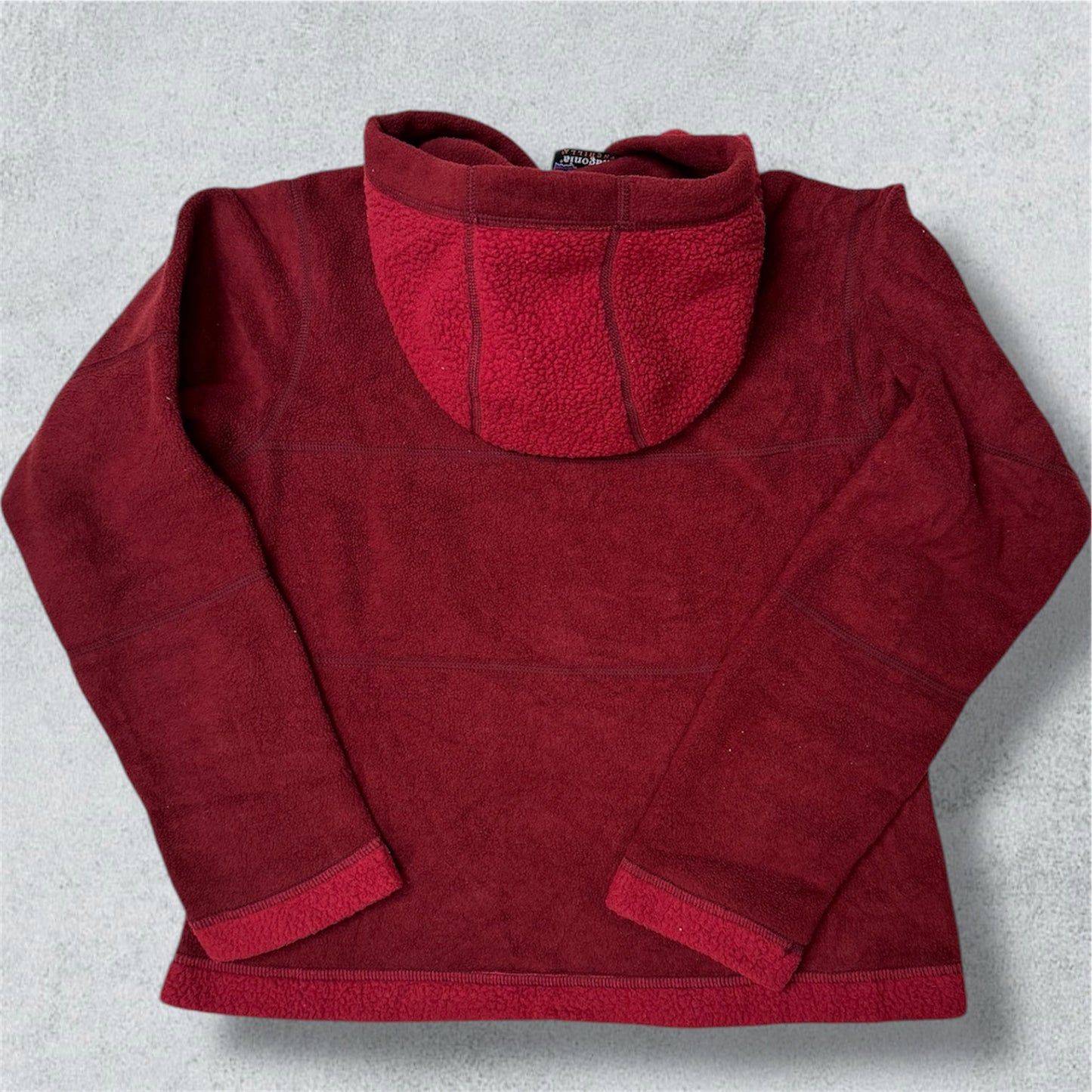 Sherpa Patagonia Burgundy Hoodie (S) - NABE vintage