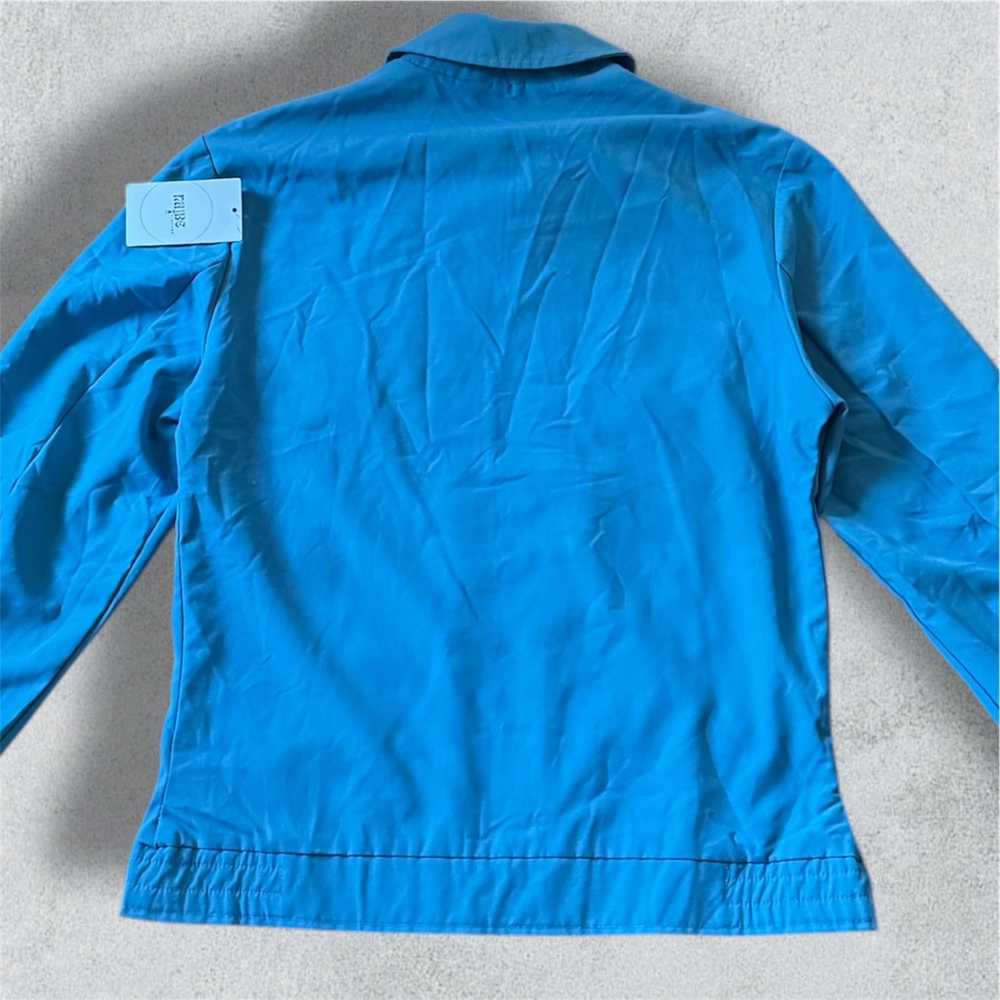 Retro Two-Tone Blue Utility Jacket