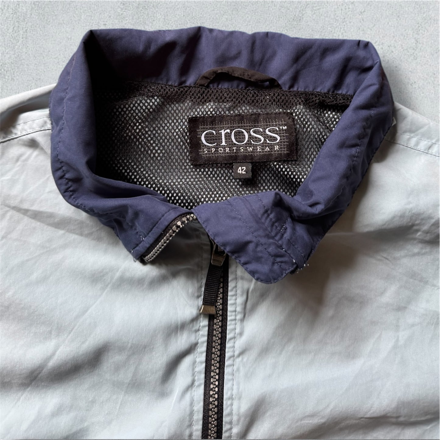 Light Blue Rain Jacket Cross