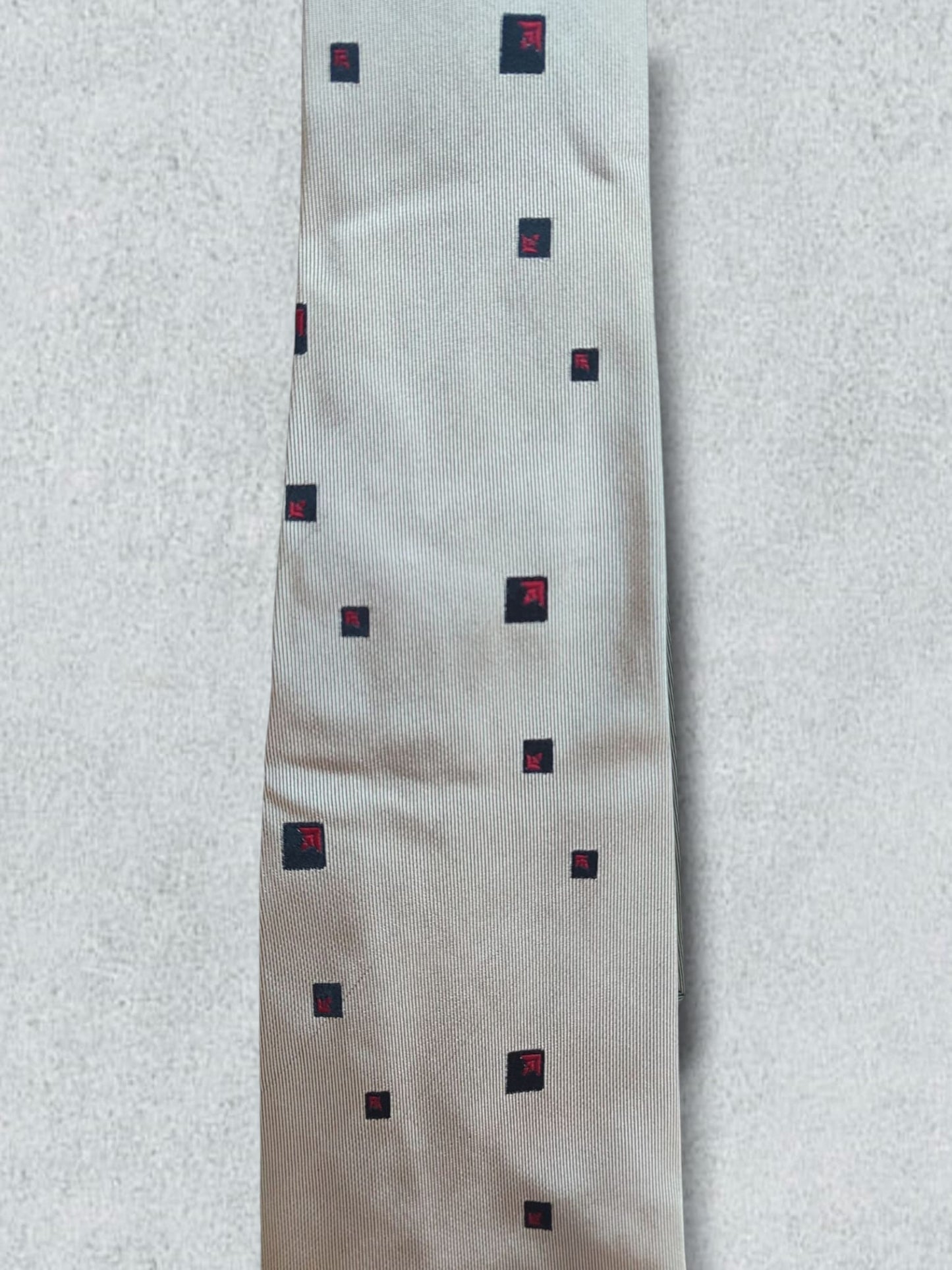 Grey With Black Squares Tie