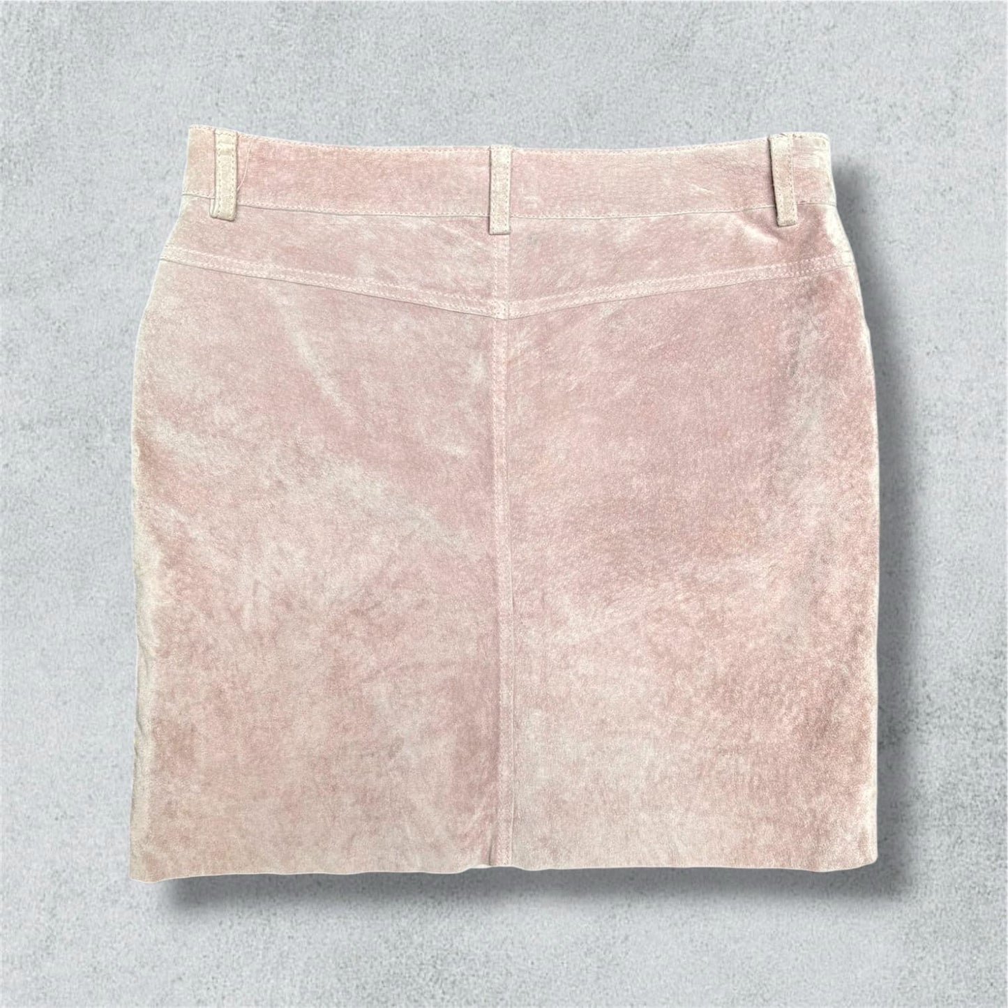 Pink Suede Mini Skirt