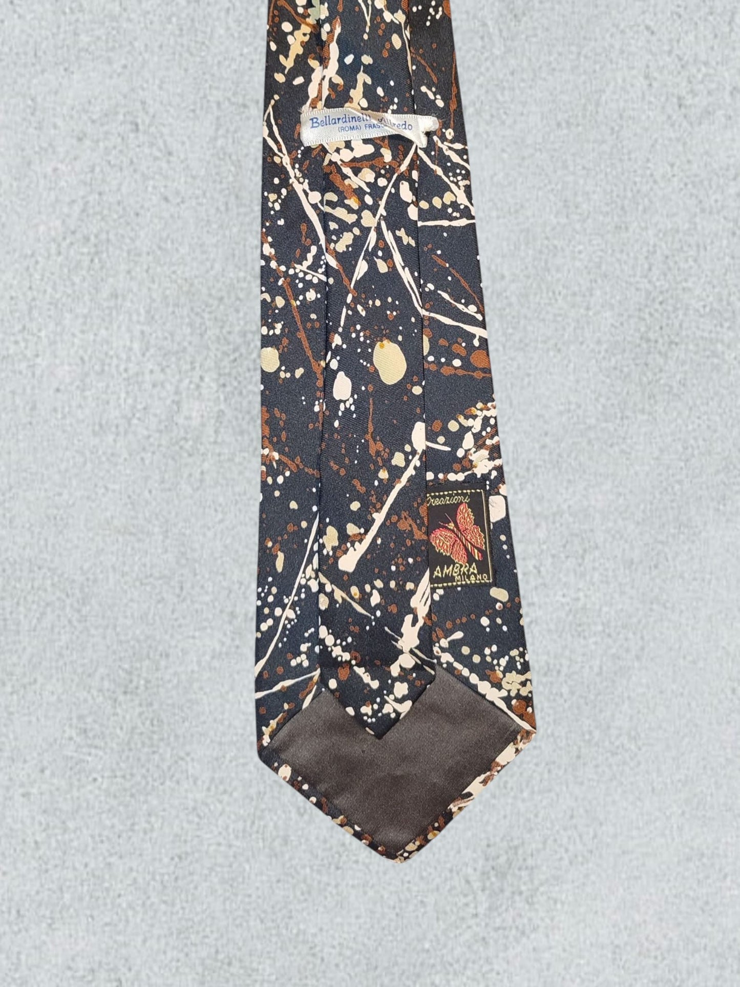 Brown With Splashes Of Paint Tie