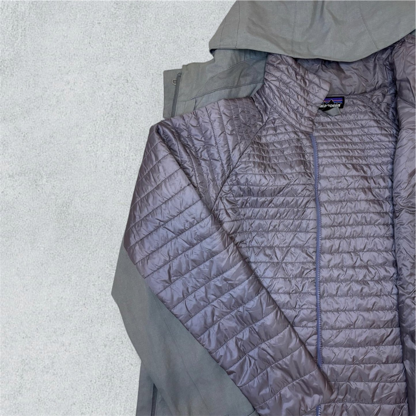 Patagonia Tres 3-in-1 Down Parka Grey Teal Purple (S) - NABE vintage