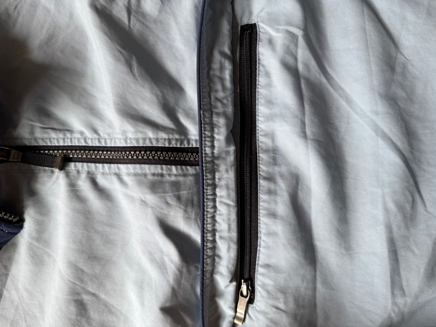 Light Blue Rain Jacket Cross