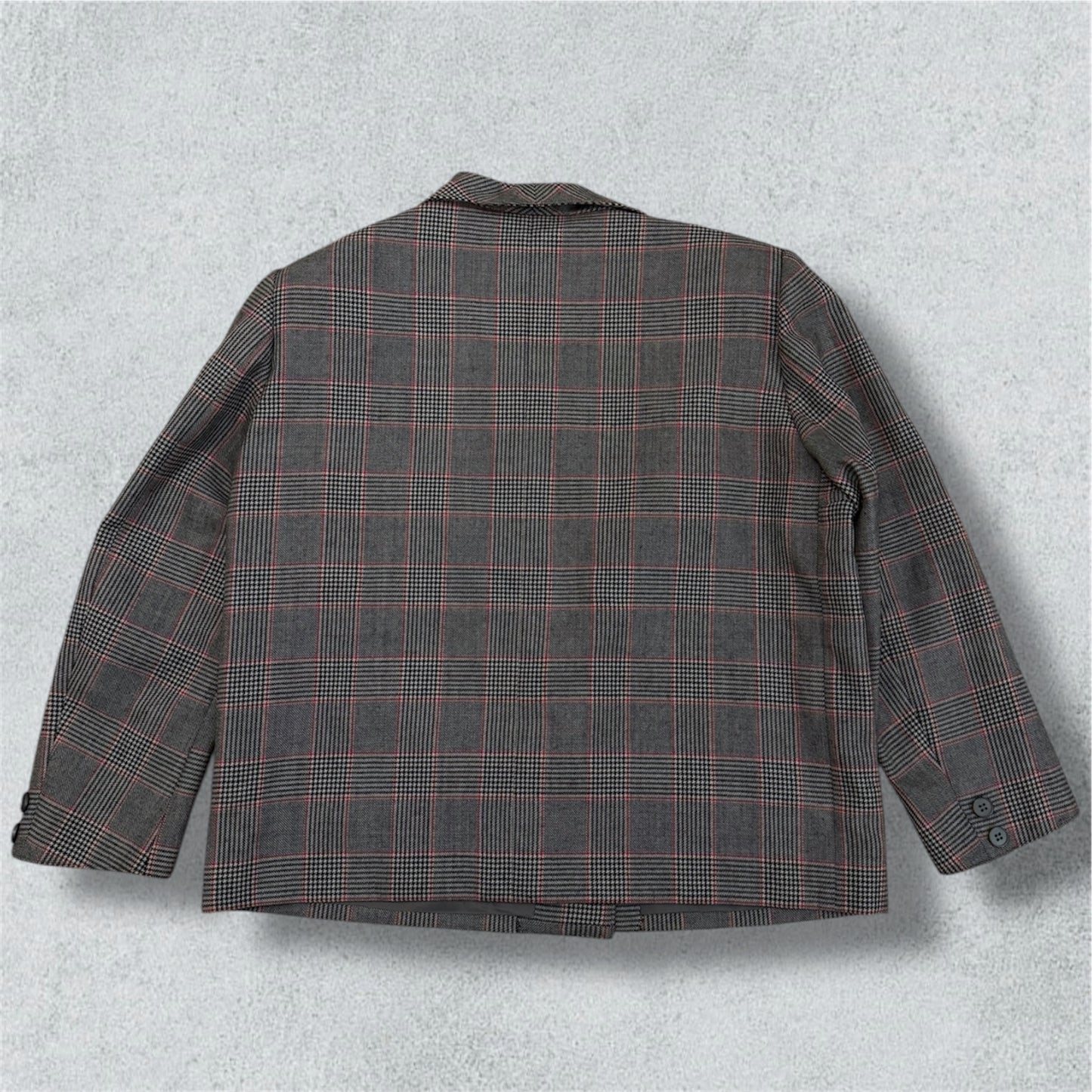 Grey Blazer with White, Black and Red Stripes - NABE vintage