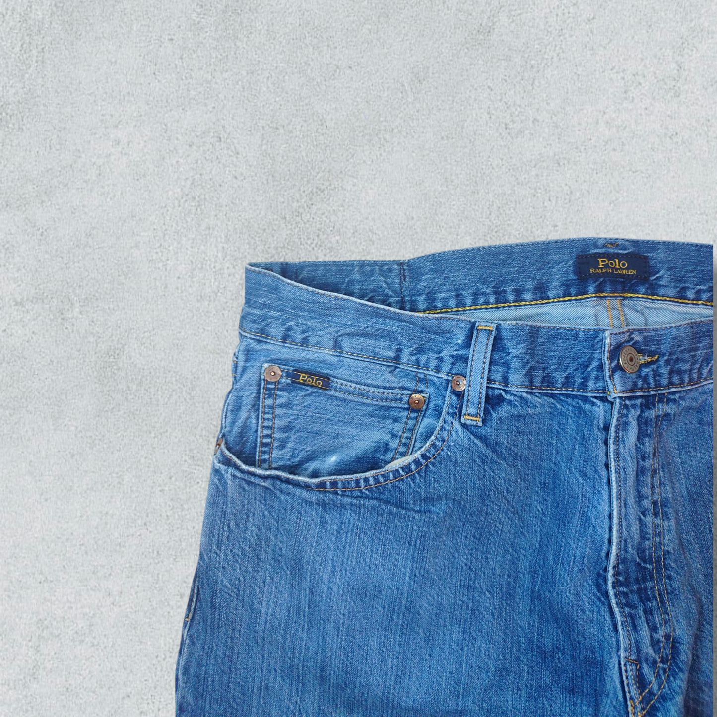 Polo Ralph Lauren Hampton Relaxed Straight Stretch Denim Men's Jeans - NABE vintage