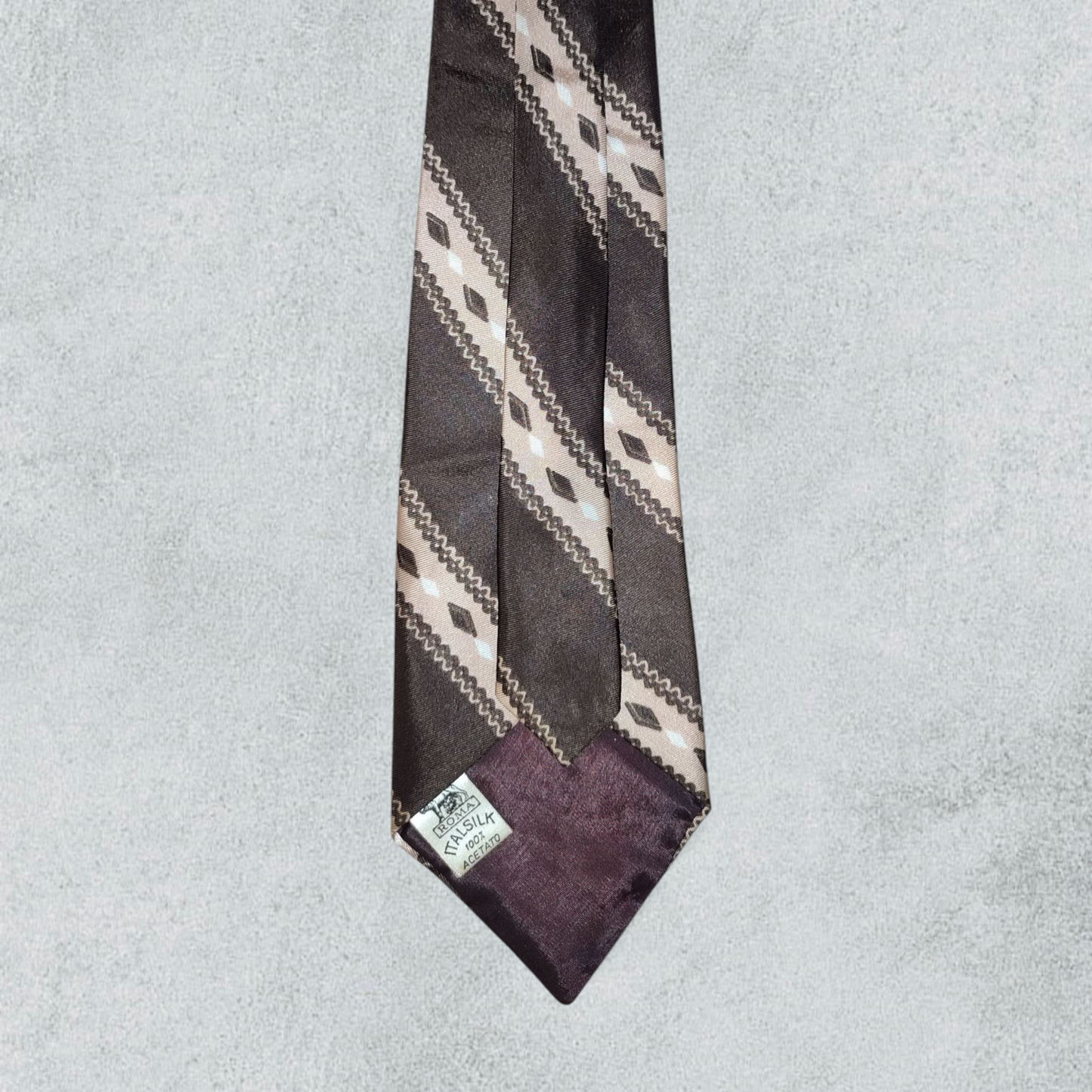 Diagonal Striped Tie, Made By Italsilk Rome