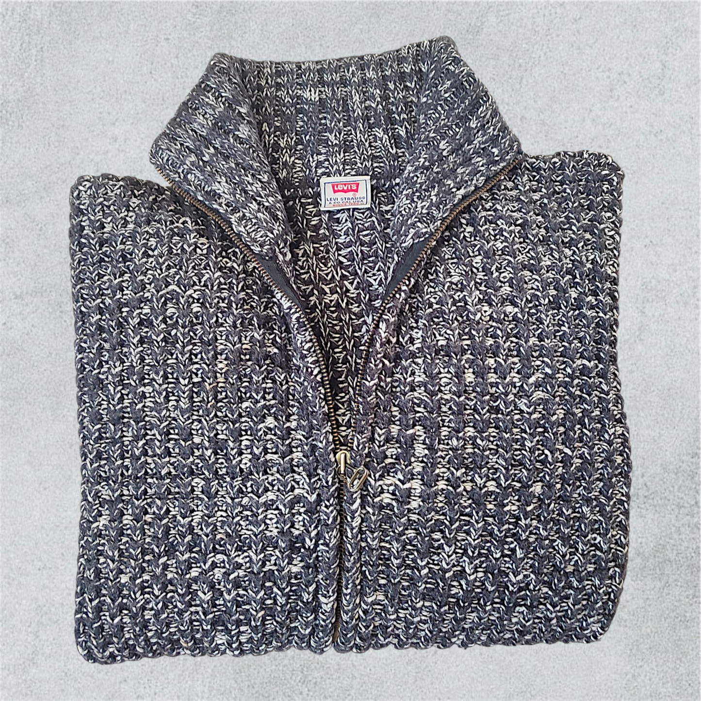 Levi's Cable Knit Turtleneck Zip-up Cardigan