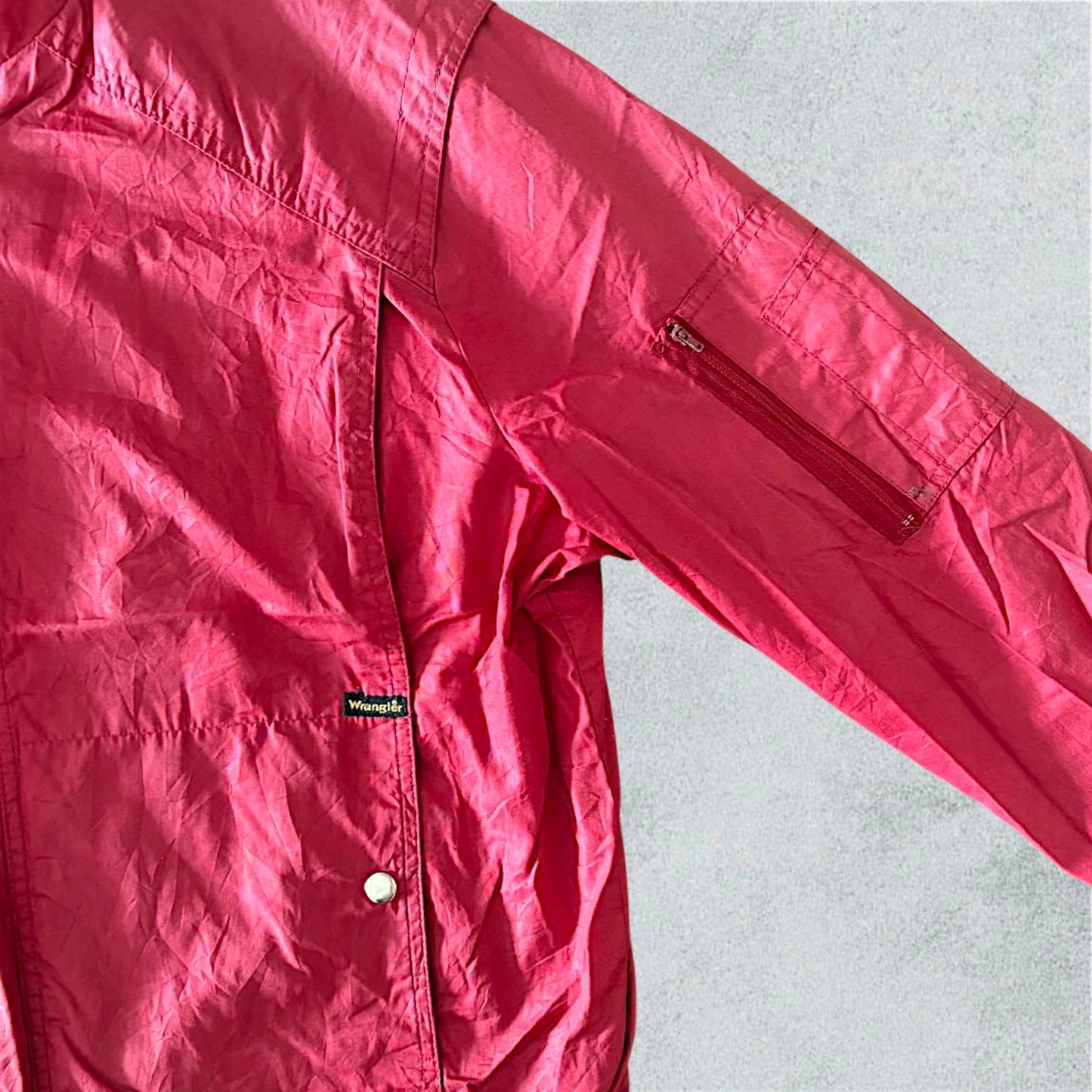 Wrangler Vintage Red Nylon Windbreaker