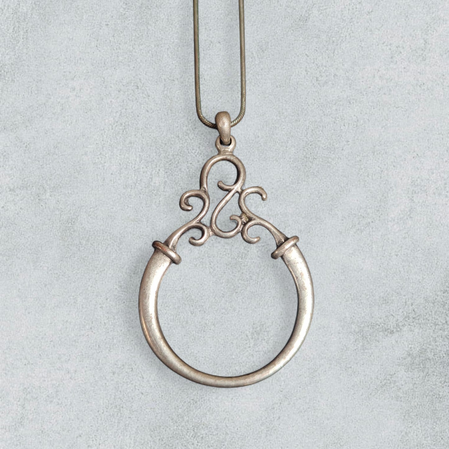 Antique Silver Tribal Pendant With 18K Gold-Plated Silver Chain