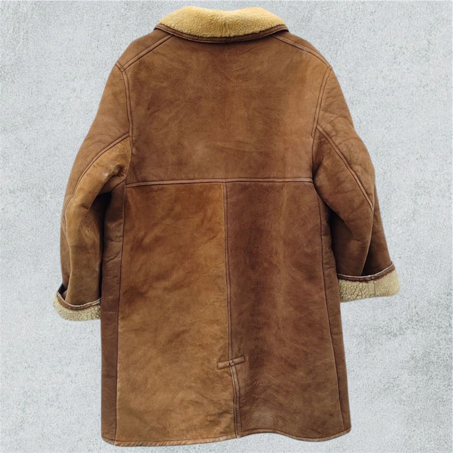 Vintage 70s Bermans Sheepskin Shearling Leather M/L