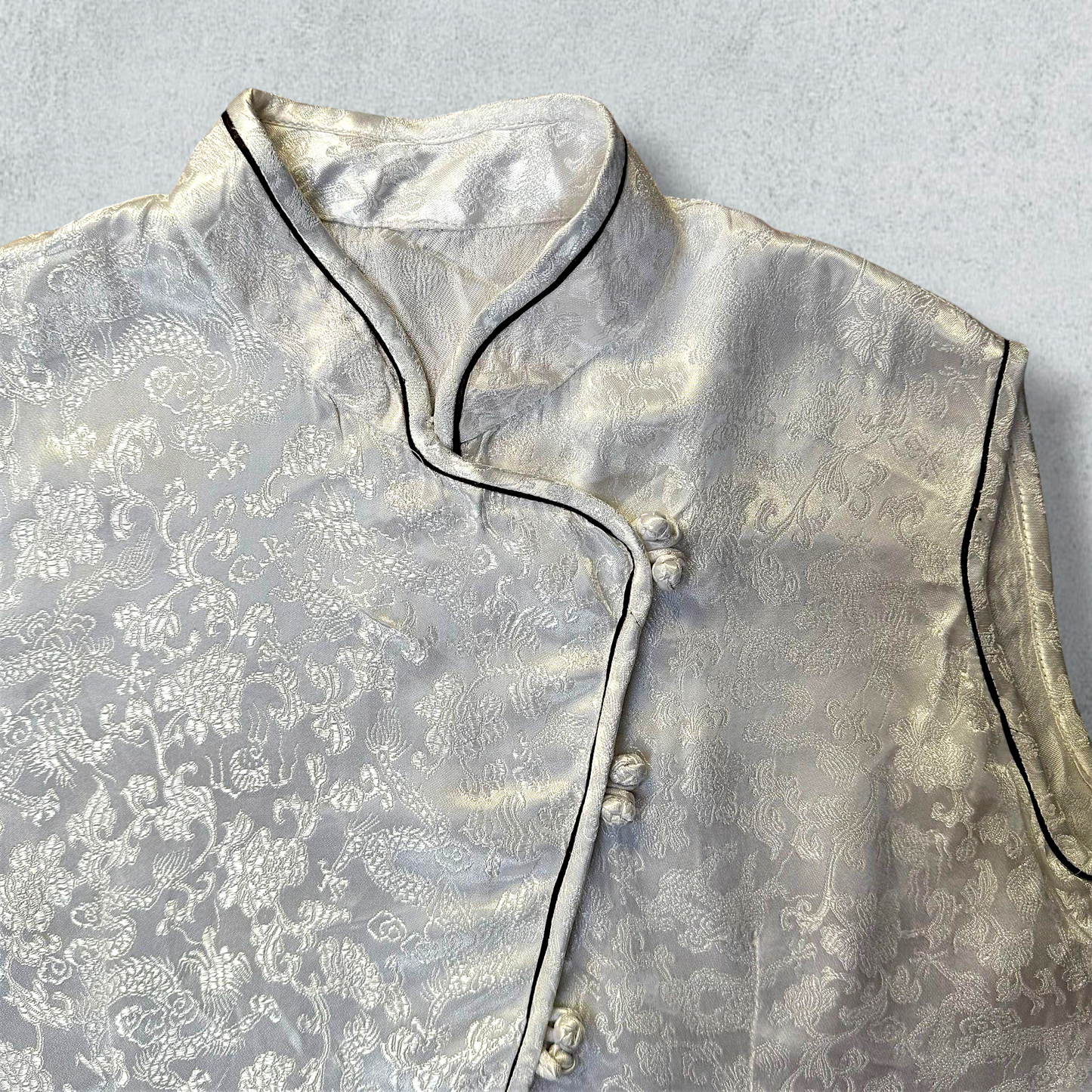 Shirt White Retro Chinese Style