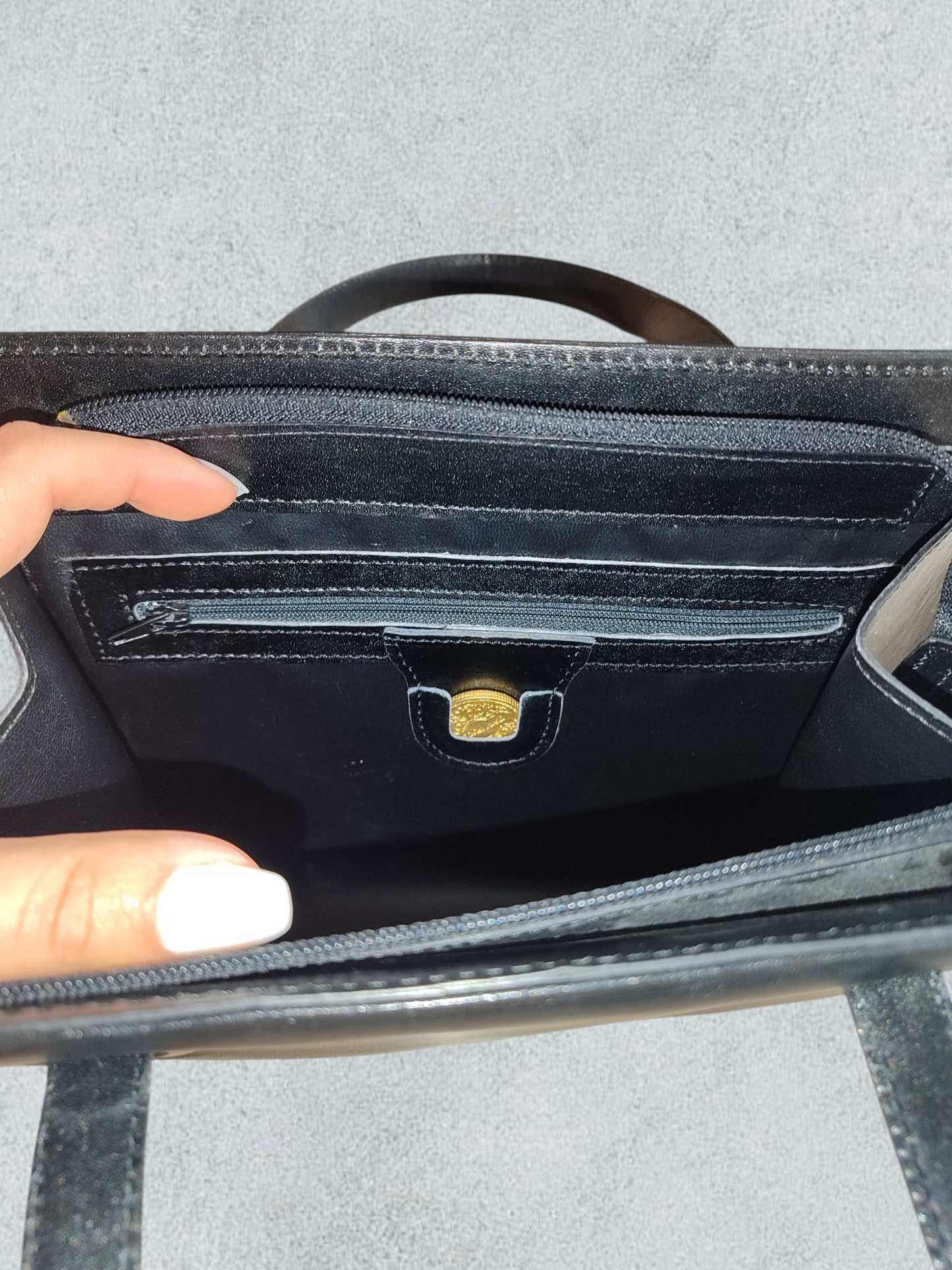 Oliver Strelli Black Leather Vintage Bag