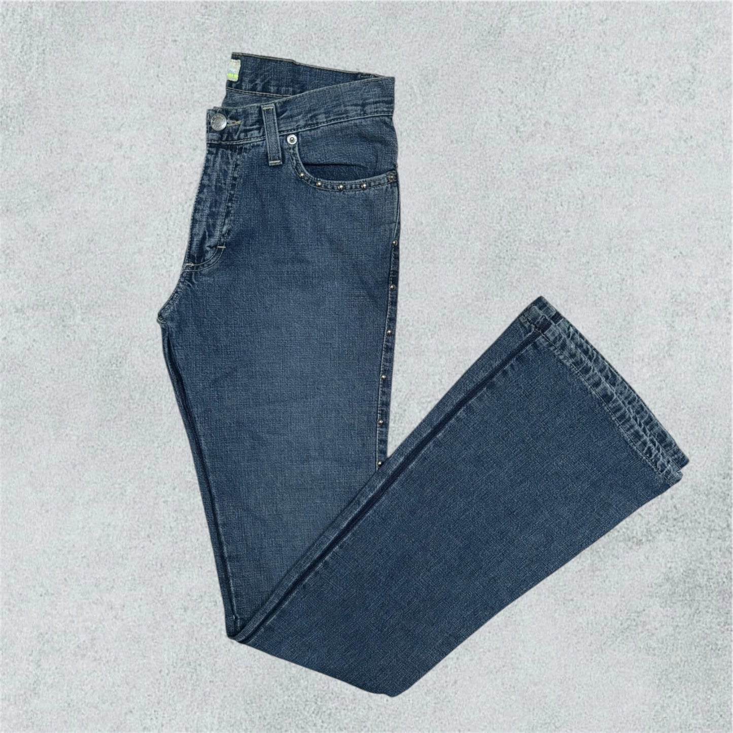 Flared Jeans Decorated With Studs