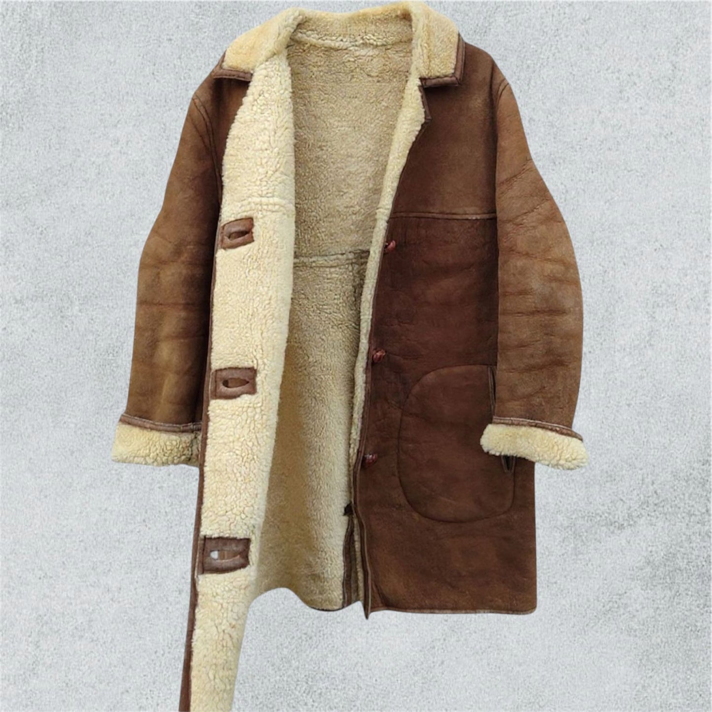 Vintage 70s Bermans Sheepskin Shearling Leather M/L