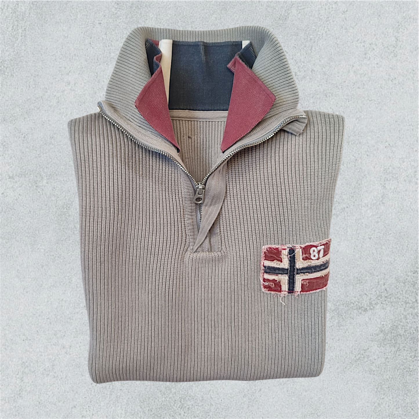 Napapijri Men's Half-Zip Sweater In Cotton