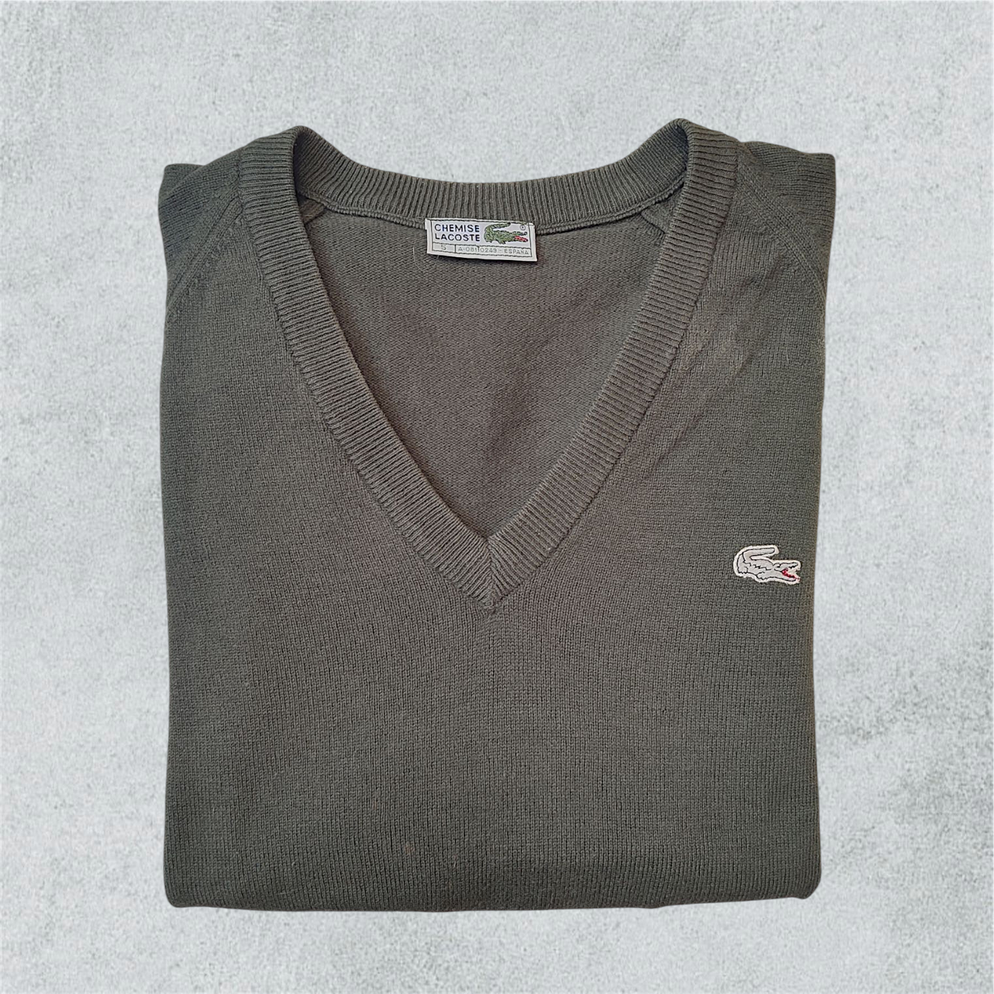 Vintage Lacoste Crewneck Lambswool Sweater 90s