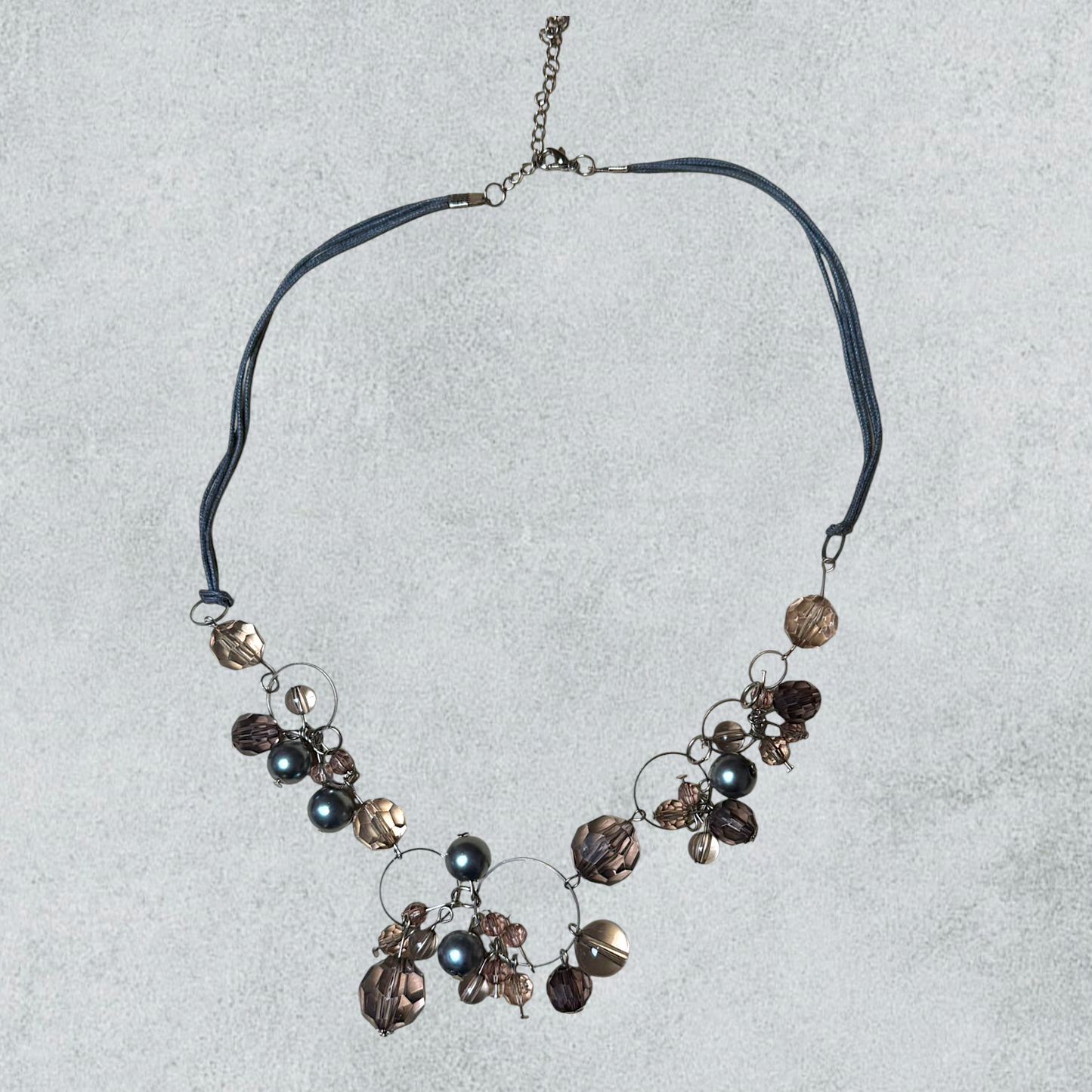 Handmade Glass Pearl And Bead Necklace