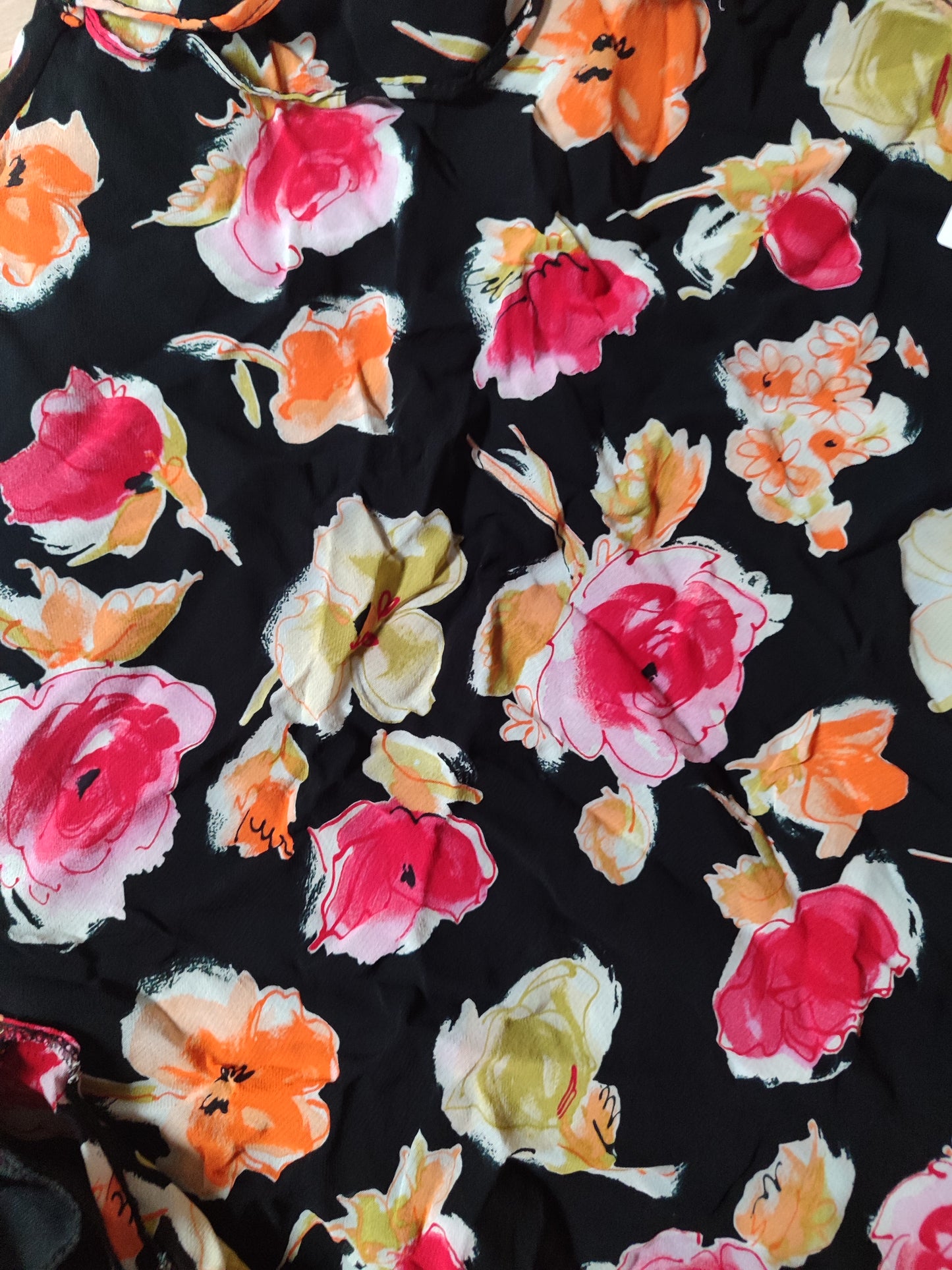 Floral Print Black Midi Skirt Of Joachim Boss