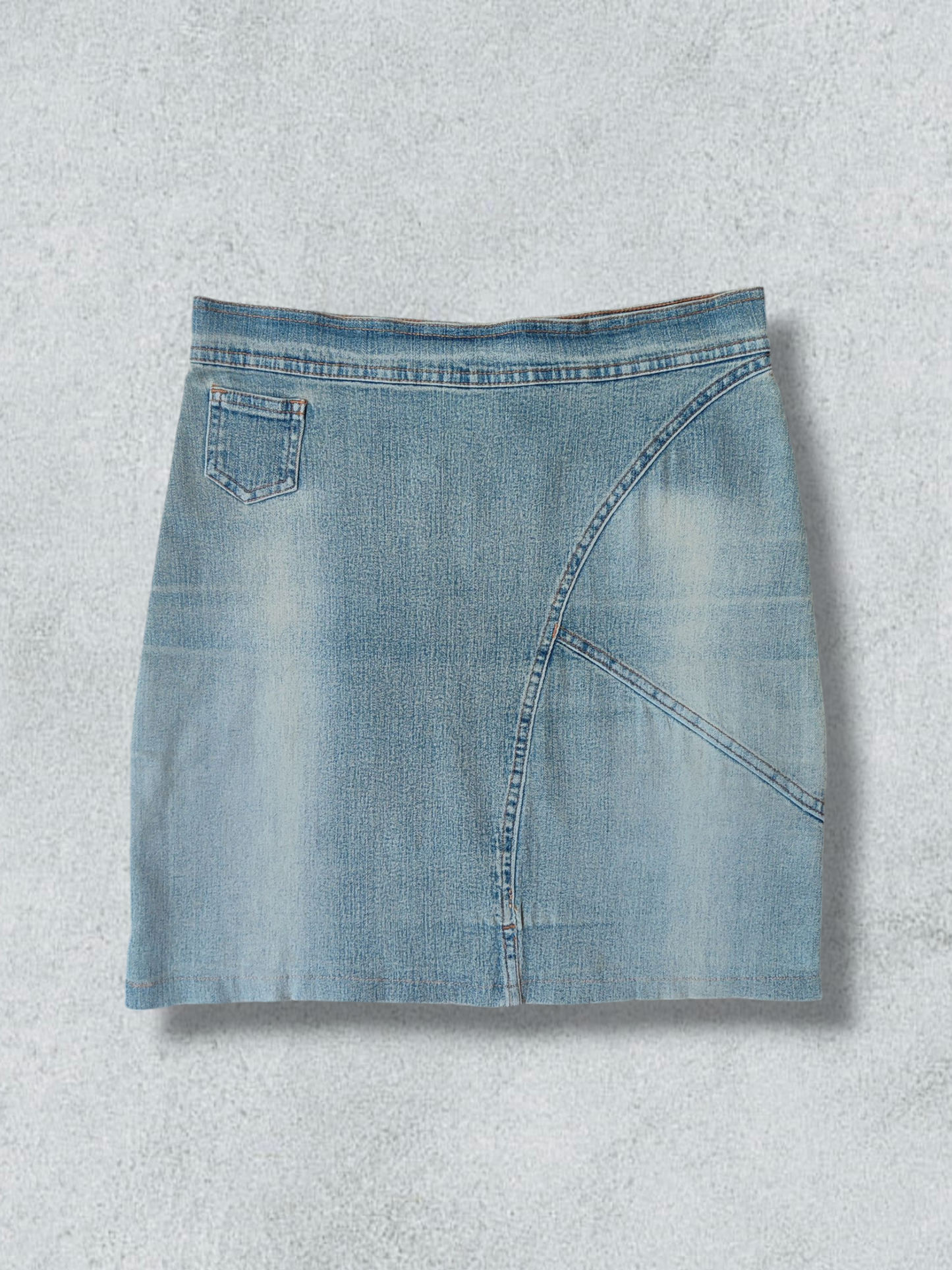 Denim Skirt Stone Washed Elastic