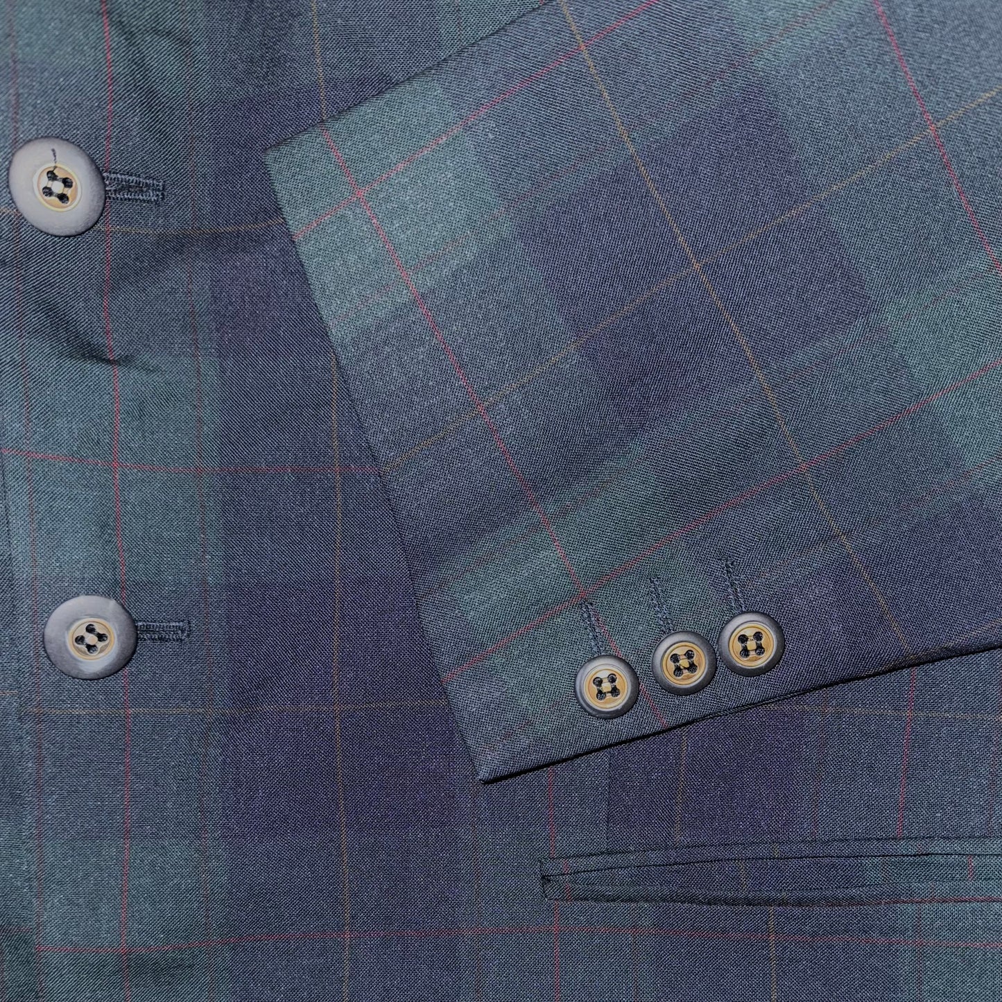 Swedish Blazer Blue and Green Checkered (50) - NABE vintage
