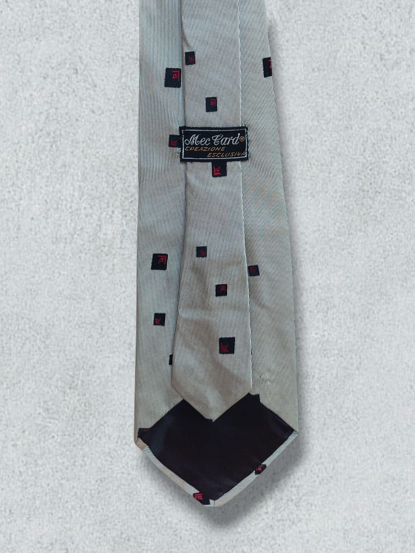 Grey With Black Squares Tie