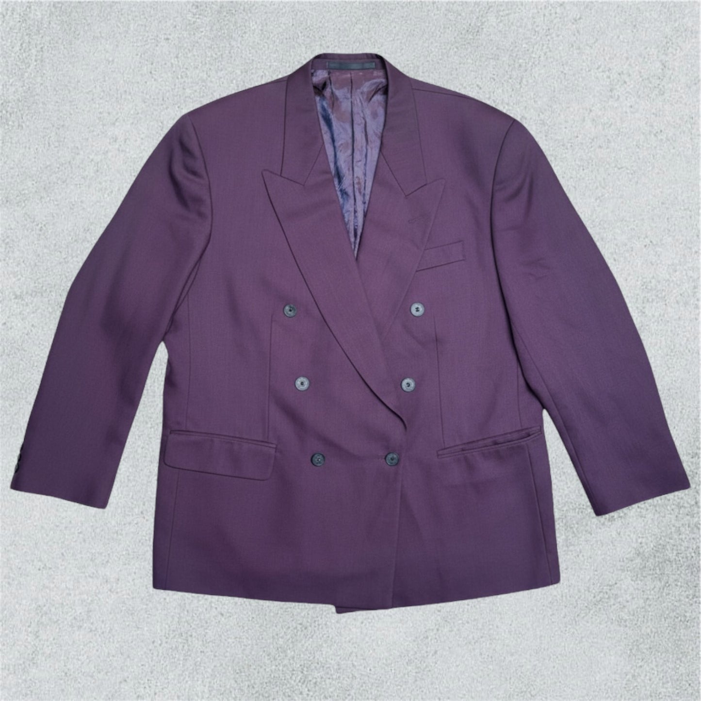 Purple Double-Breasted Blazer Unisex