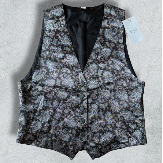 Floral Grey Vest