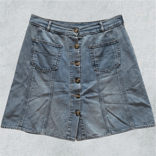 Denim Skirt With Front Pocket
