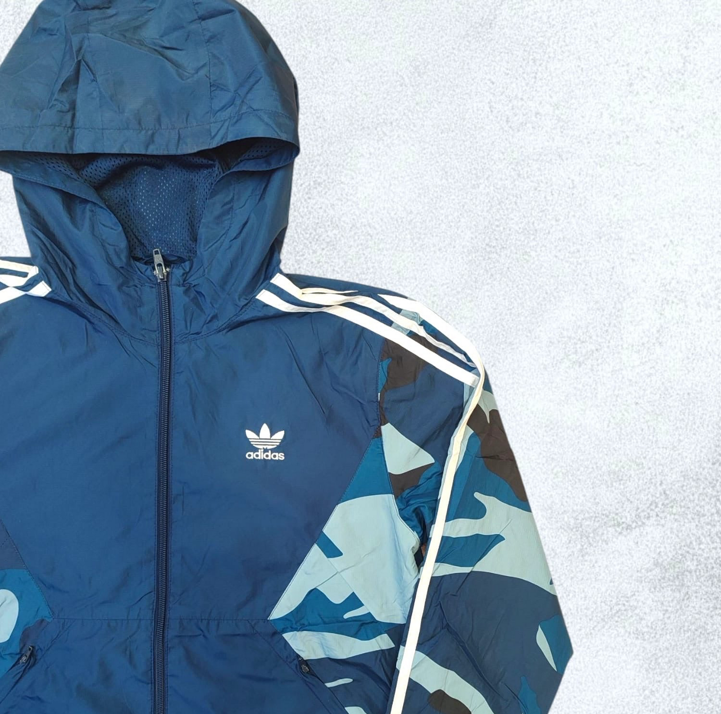 Vintage Adidas Originals camouflage windbreaker jacket