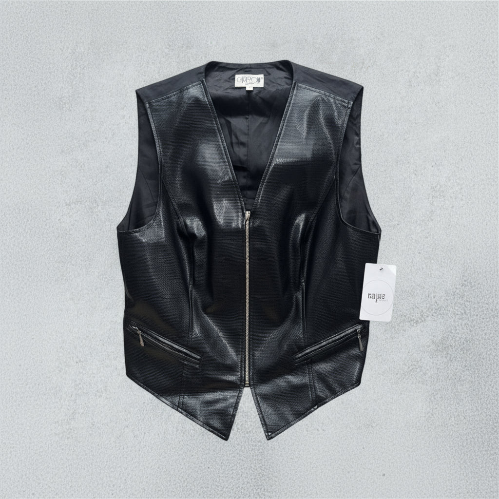 Black Leather Vest