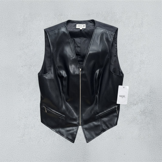 Black Leather Vest
