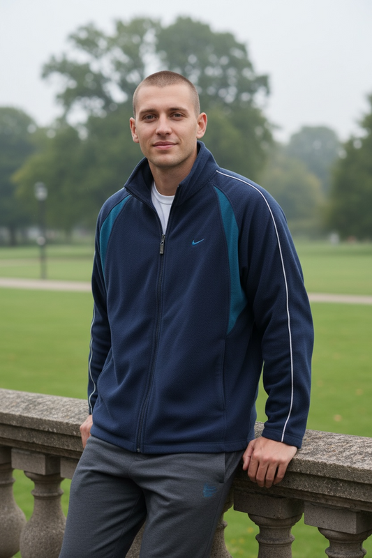 Nike Fleece Navy Blue Vintage 90s