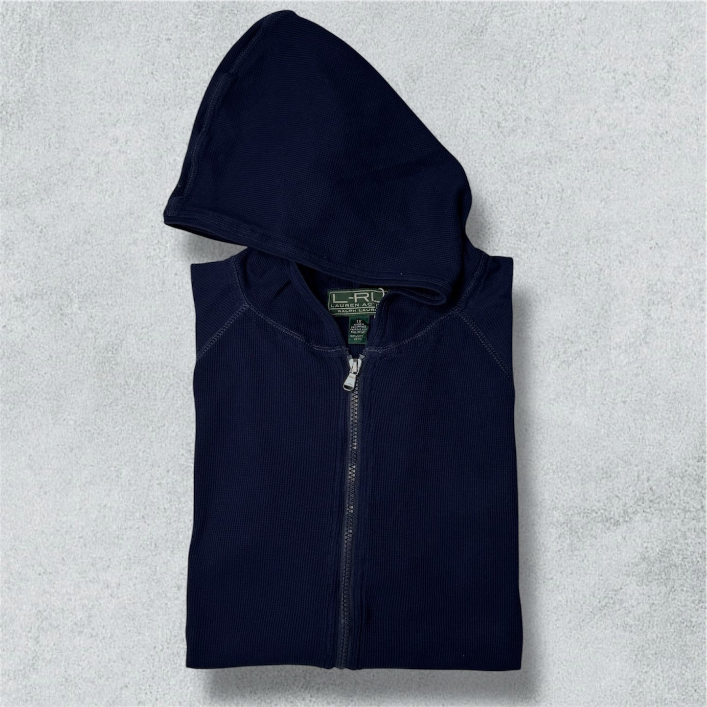 Ralph Lauren Active Sweater Navy Blue Hoodie (1XL) - NABE vintage