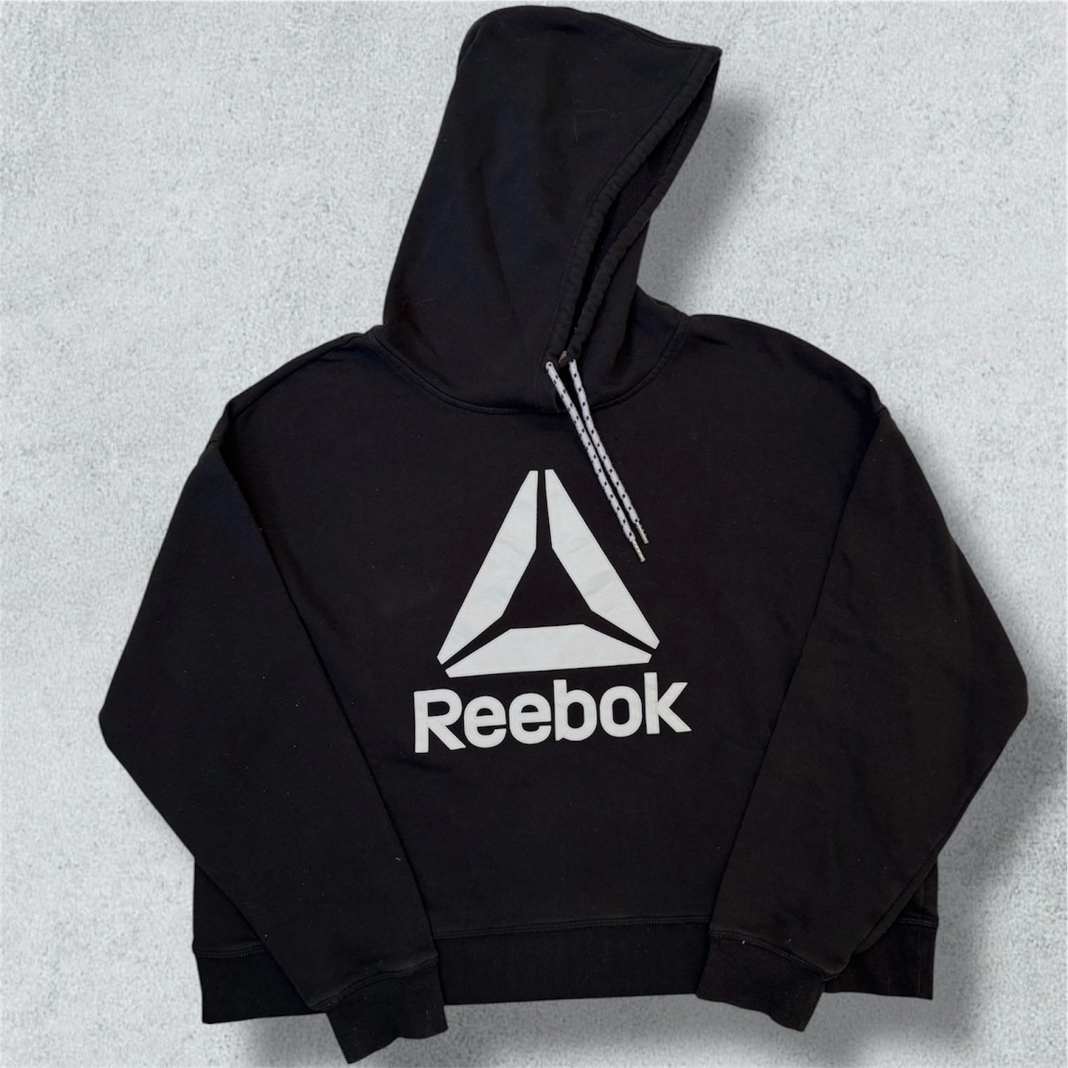 Reebok Womens Graphic Long Sleeve Cropped Hoodie (XL) - NABE vintage