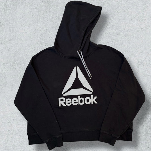 Reebok Womens Graphic Long Sleeve Cropped Hoodie (XL) - NABE vintage