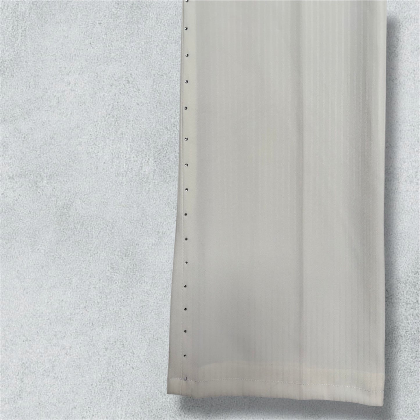 White Flare Pants with Side Eyelet Detail