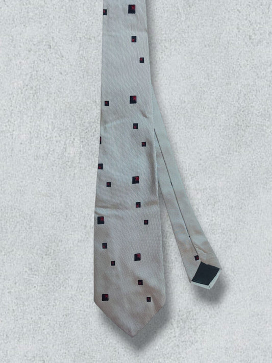 Grey With Black Squares Tie
