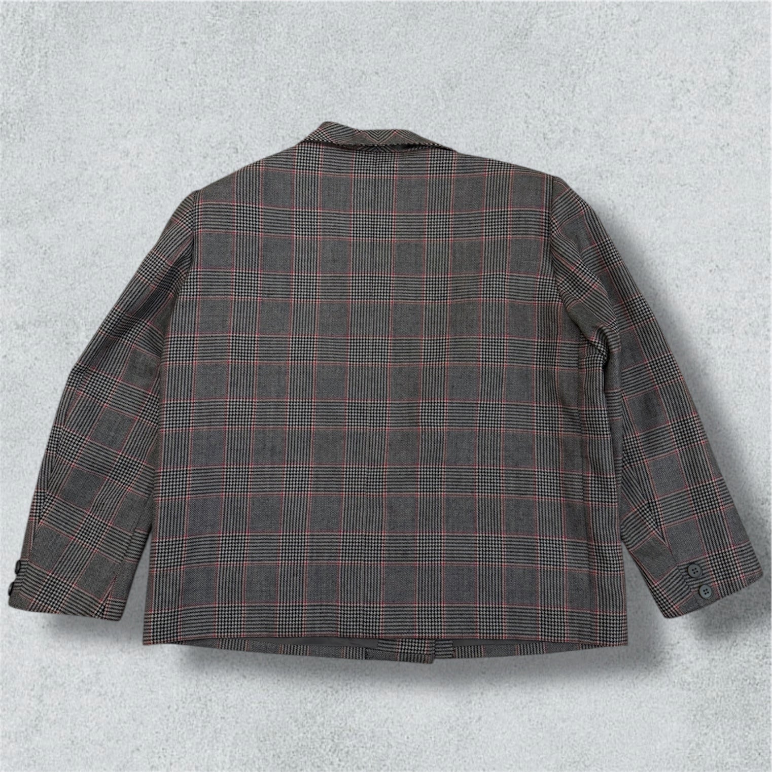 Grey Blazer with White, Black and Red Stripes - NABE vintage