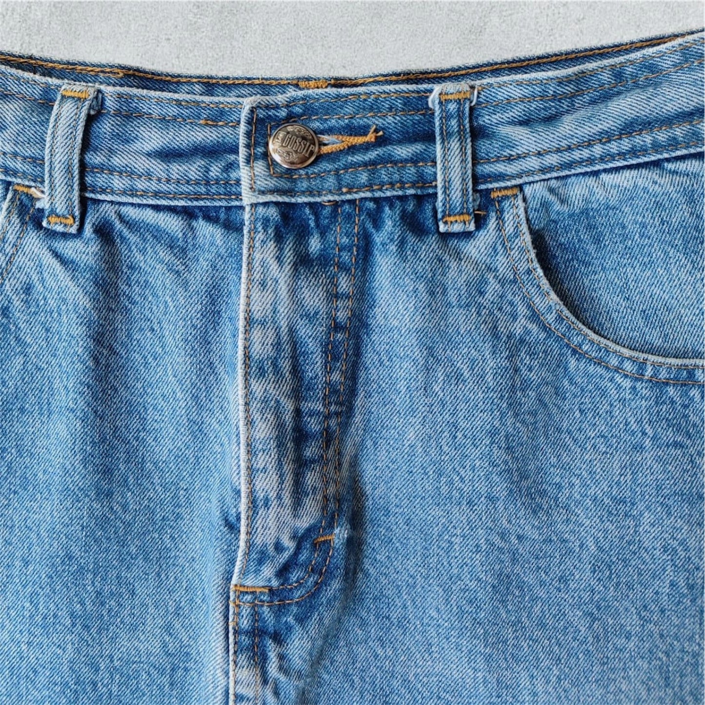 Lee Gossip Denim Skirt Jean 80's Vintage Higher Waist - NABE vintage