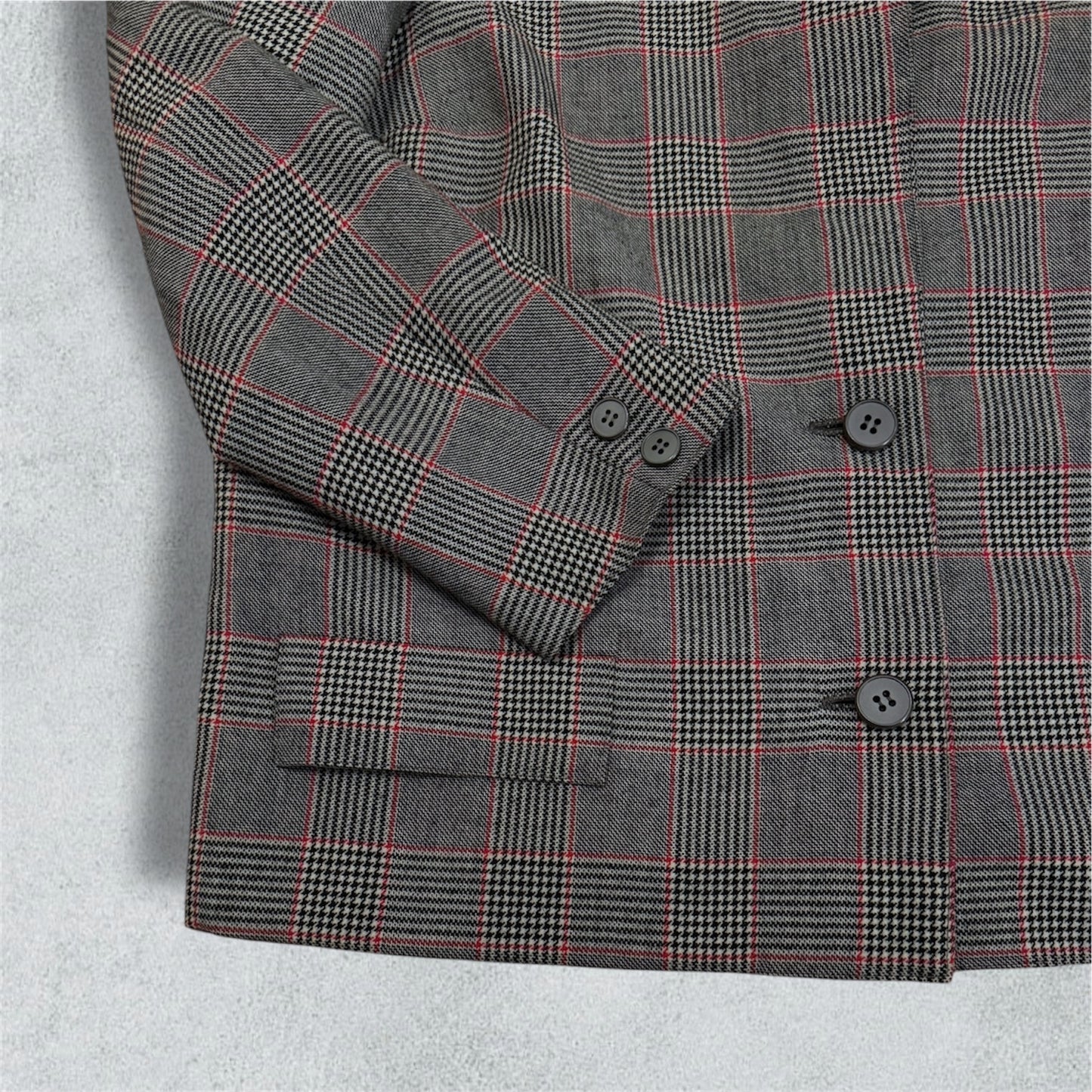 Grey Blazer with White, Black and Red Stripes - NABE vintage