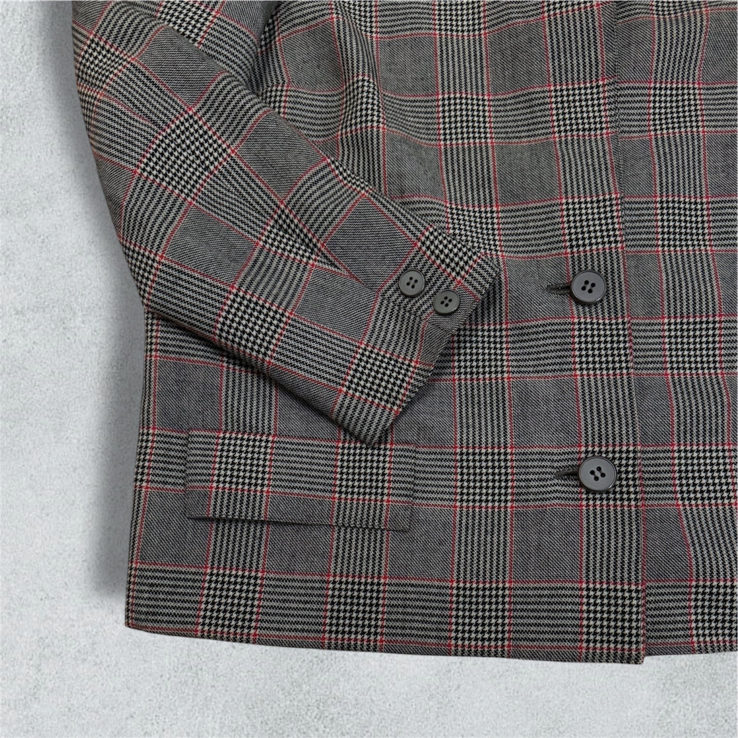 Grey Blazer with White, Black and Red Stripes - NABE vintage