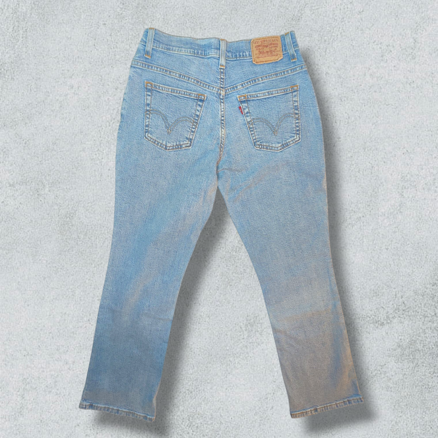 Levis 550 Relaxed Fit / Light High Waist Stretch Denim Bootcut Jeans - NABE vintage