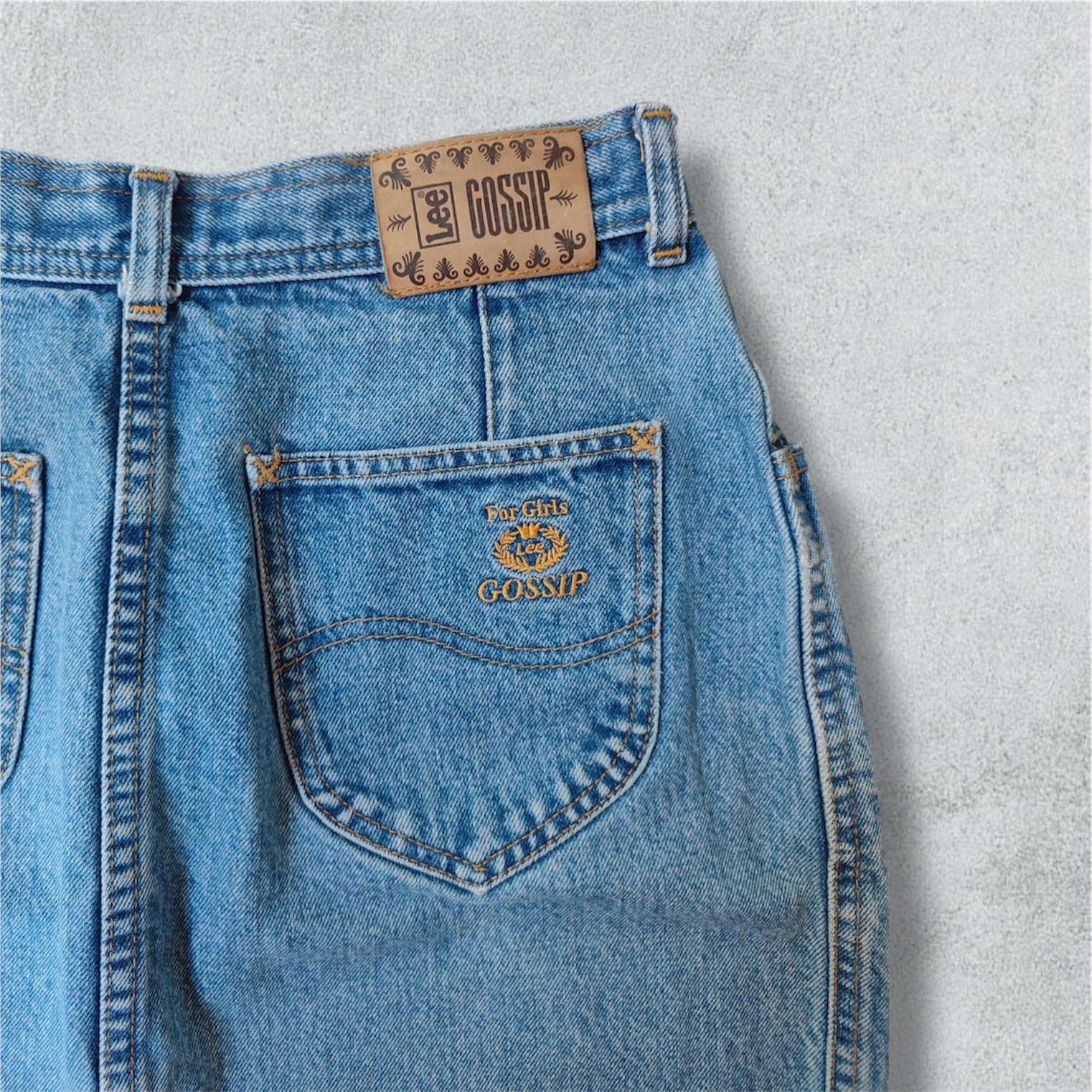 Lee Gossip Denim Skirt Jean 80's Vintage Higher Waist - NABE vintage