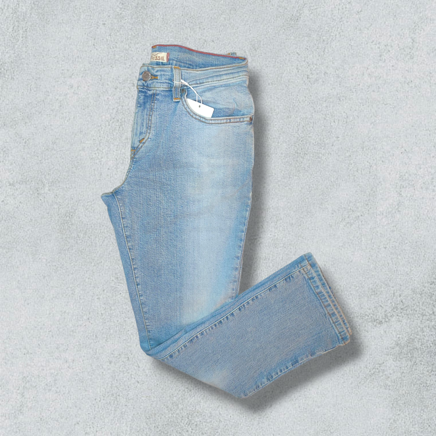 Levis 550 Relaxed Fit / Light High Waist Stretch Denim Bootcut Jeans - NABE vintage