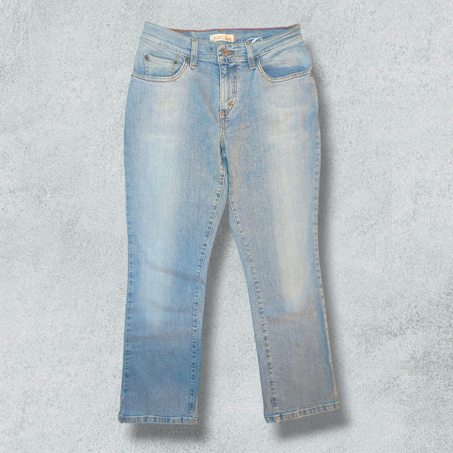 Levis 550 Relaxed Fit / Light High Waist Stretch Denim Bootcut Jeans - NABE vintage