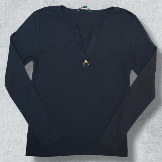 Ralph Lauren Navy Long Sleeves Shirt (M) - NABE vintage
