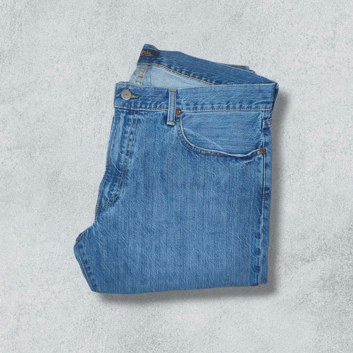 Polo Ralph Lauren Hampton Relaxed Straight Stretch Denim Men's Jeans - NABE vintage